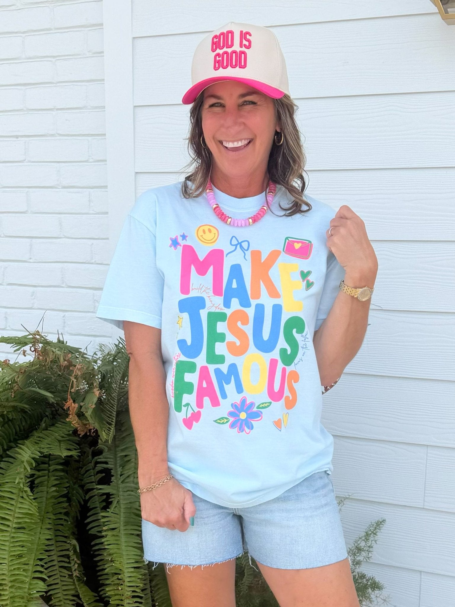 Make Jesus Famous Graphic Tee - Jessi Jayne Boutique