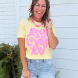 Jesus Loves You Puff Print Cropped Tee