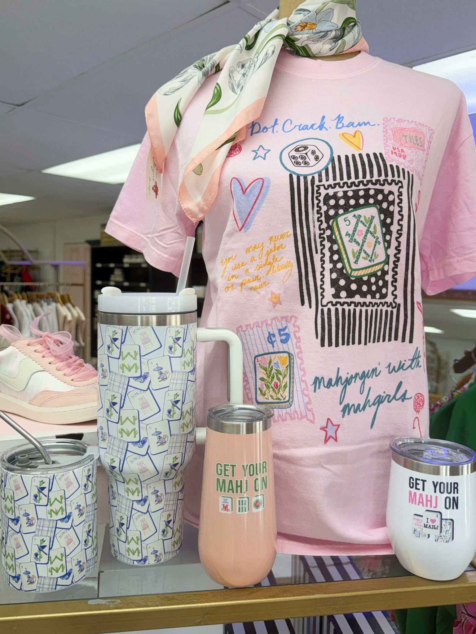 Mahjong Collage Graphic Tee - Jessi Jayne Boutique