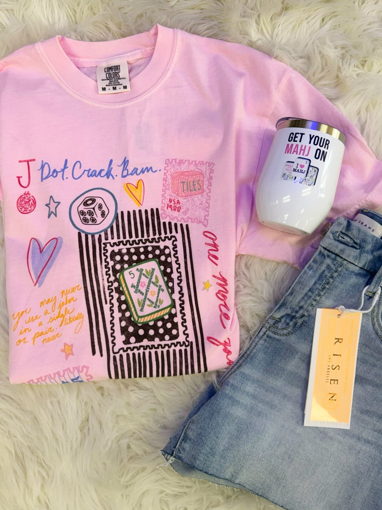 Mahjong Collage Graphic Tee - Jessi Jayne Boutique