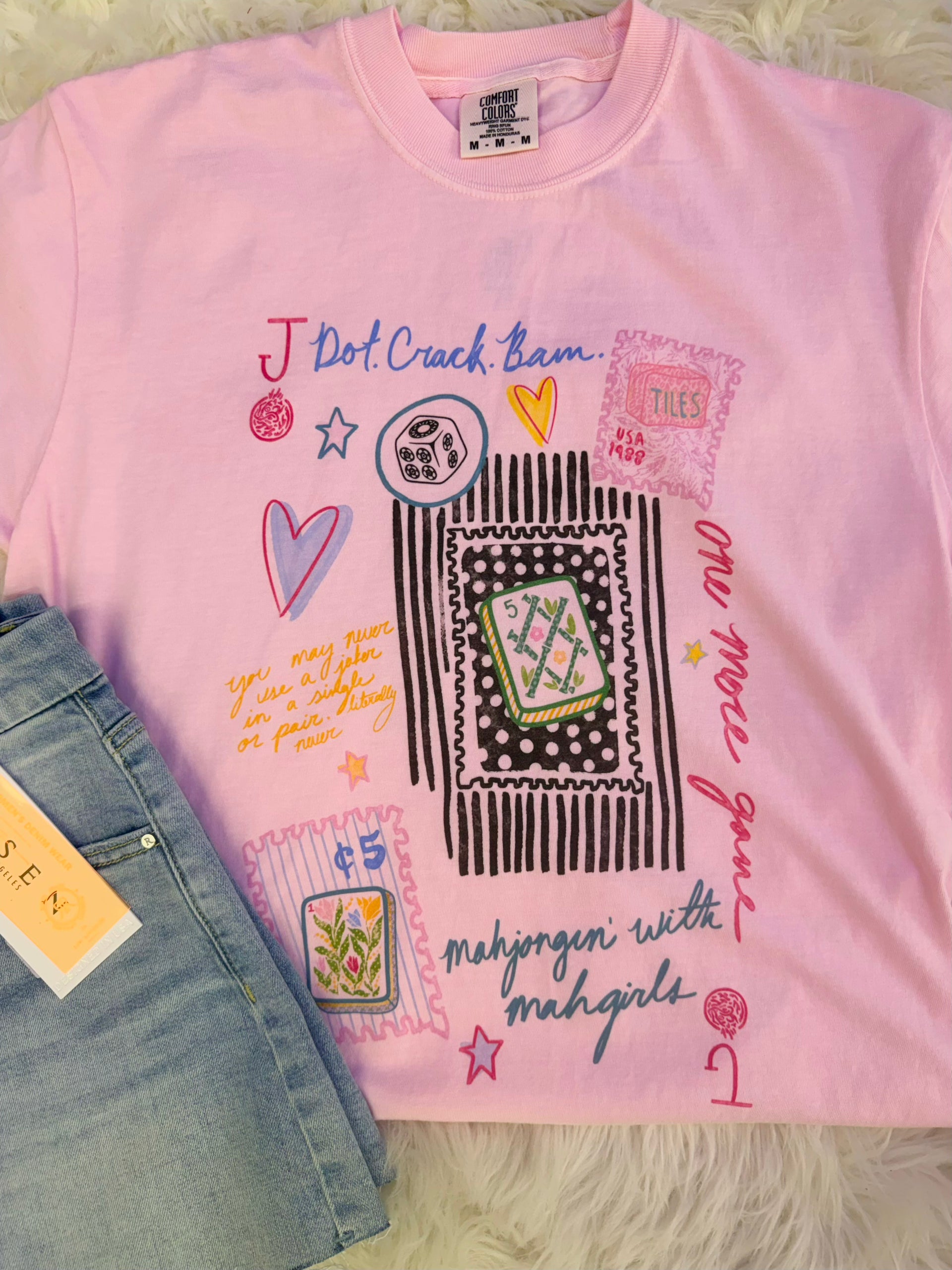 Mahjong Collage Graphic Tee – Jessi Jayne Boutique