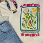 Mahjongin' With Mahgirls Floral Tile Graphic Tee - Jessi Jayne Boutique