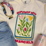 Mahjongin' With Mahgirls Floral Tile Graphic Tee - Jessi Jayne Boutique