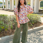 Wildflower Lane Puff Sleeve Top - Jessi Jayne Boutique