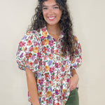Wildflower Lane Puff Sleeve Top - Jessi Jayne Boutique