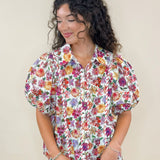 Wildflower Lane Puff Sleeve Top - Jessi Jayne Boutique