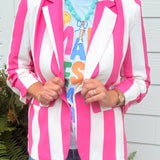 Pink Power Stripe Blazer