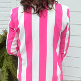 Pink Power Stripe Blazer