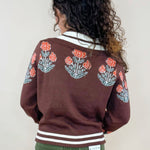 Floral Stripe Zip - Up Jacket - Jessi Jayne Boutique