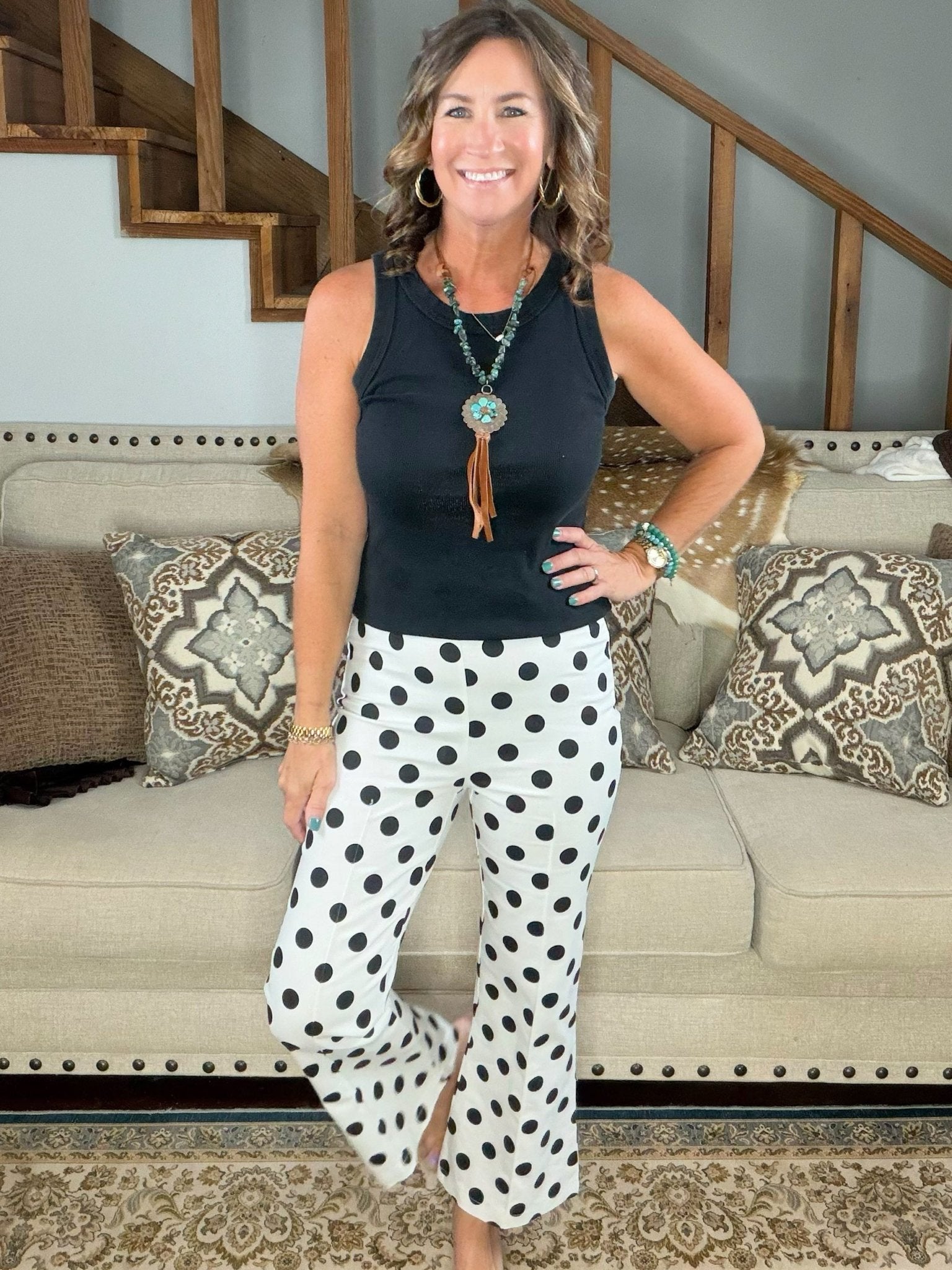Spot On Polka Dot Crop Pants - Jessi Jayne Boutique