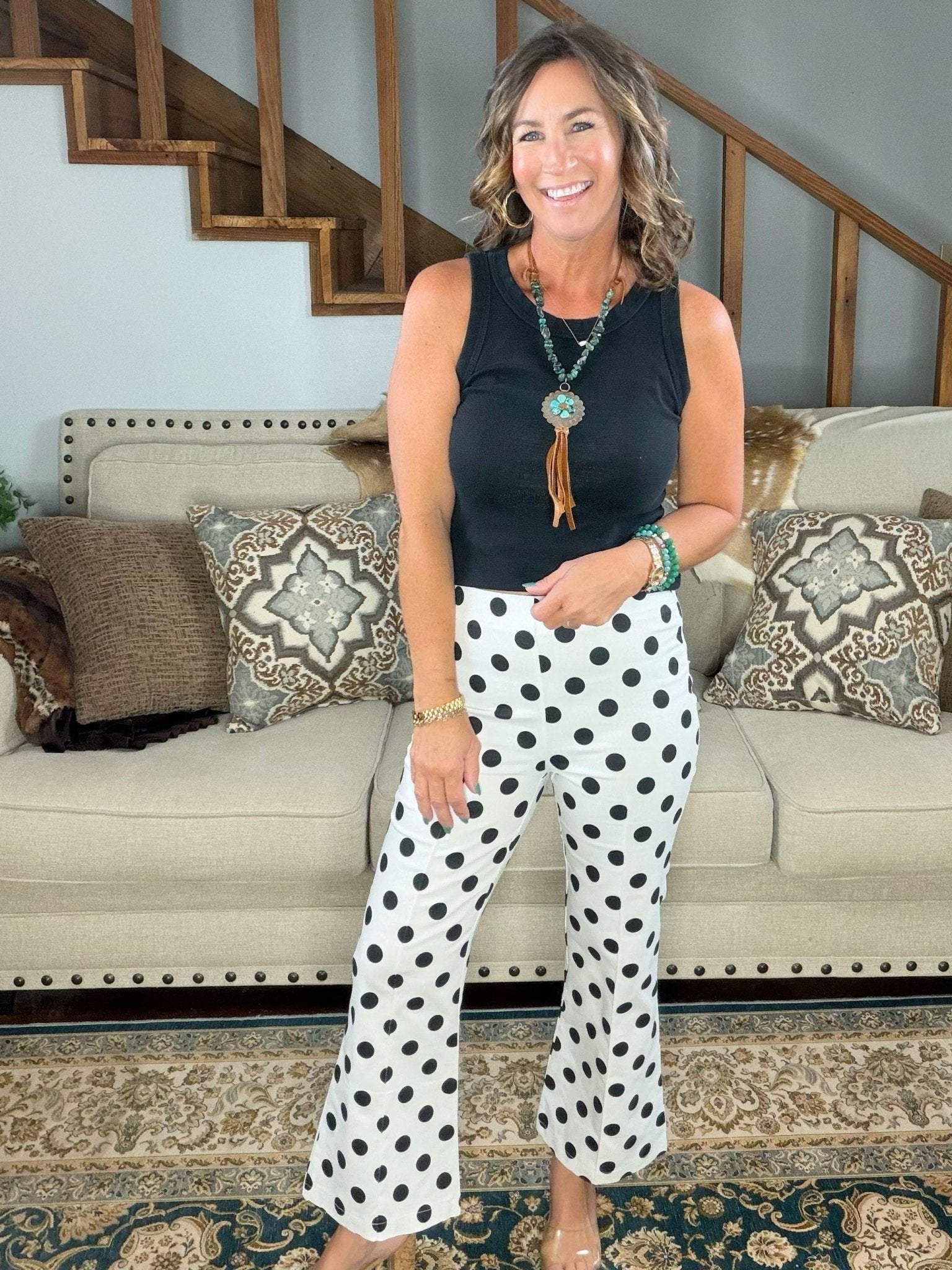 Spot On Polka Dot Crop Pants - Jessi Jayne Boutique