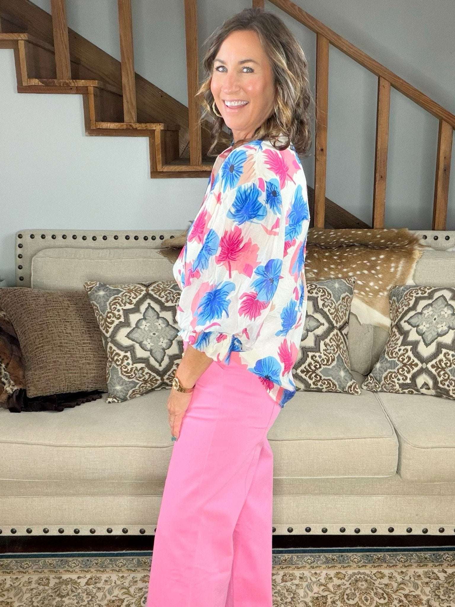 Main Character Wide Leg Crop Pants Pink - Jessi Jayne Boutique