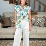 Main Character Wide Leg Crop Pants Ivory