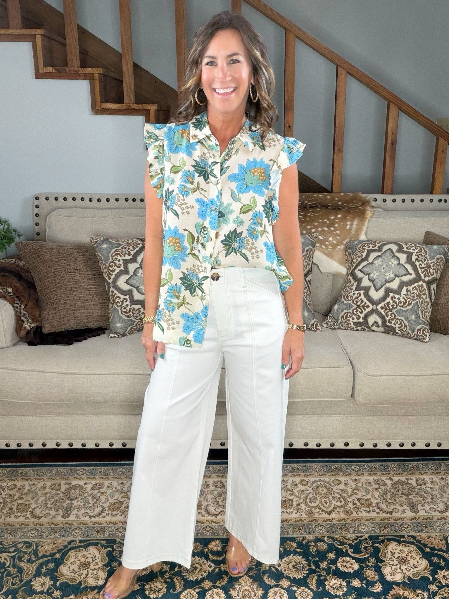 Main Character Wide Leg Crop Pants Ivory - Jessi Jayne Boutique