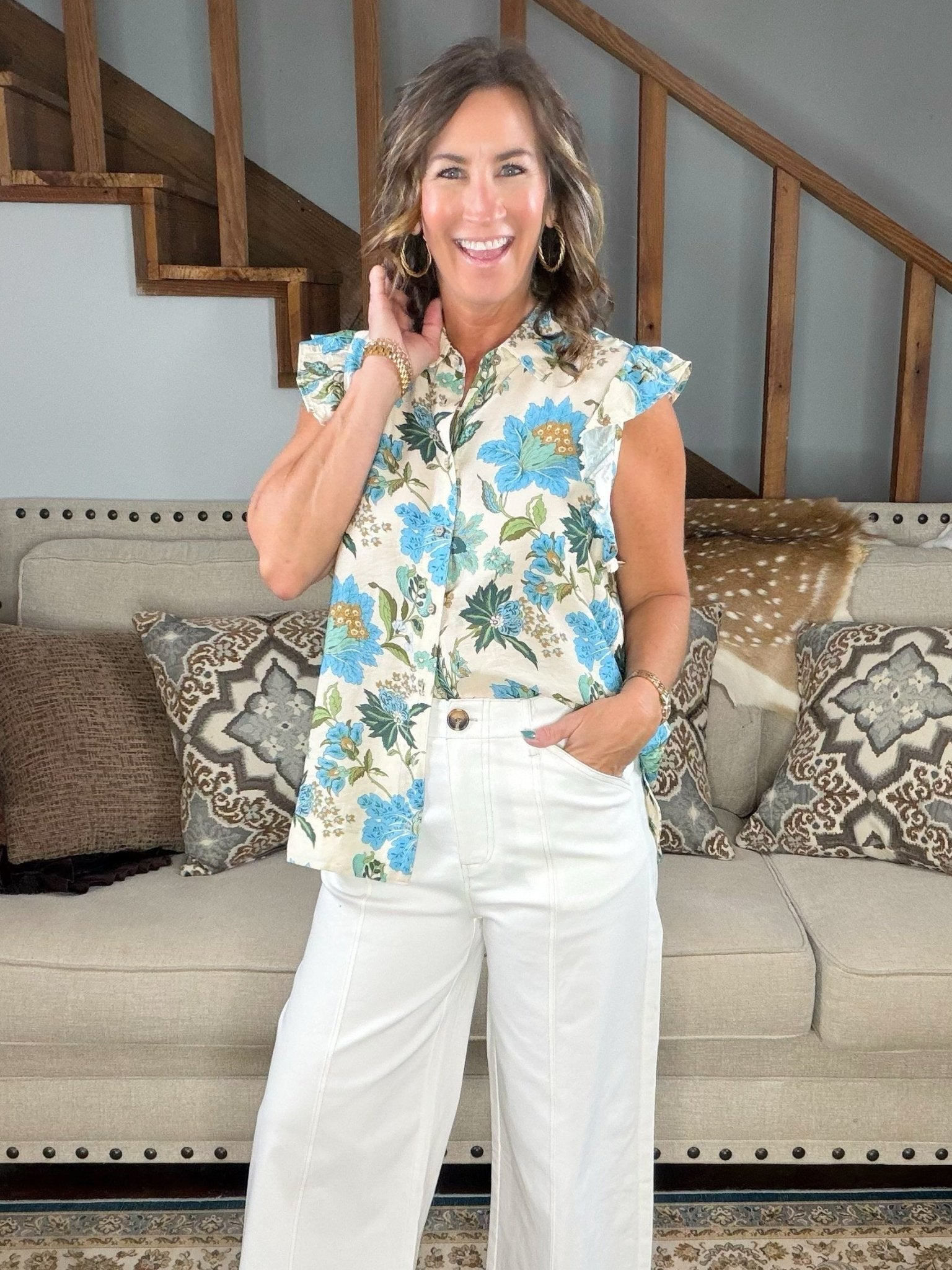 Main Character Wide Leg Crop Pants Ivory - Jessi Jayne Boutique