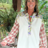 Patchwork Prairie Floral Top