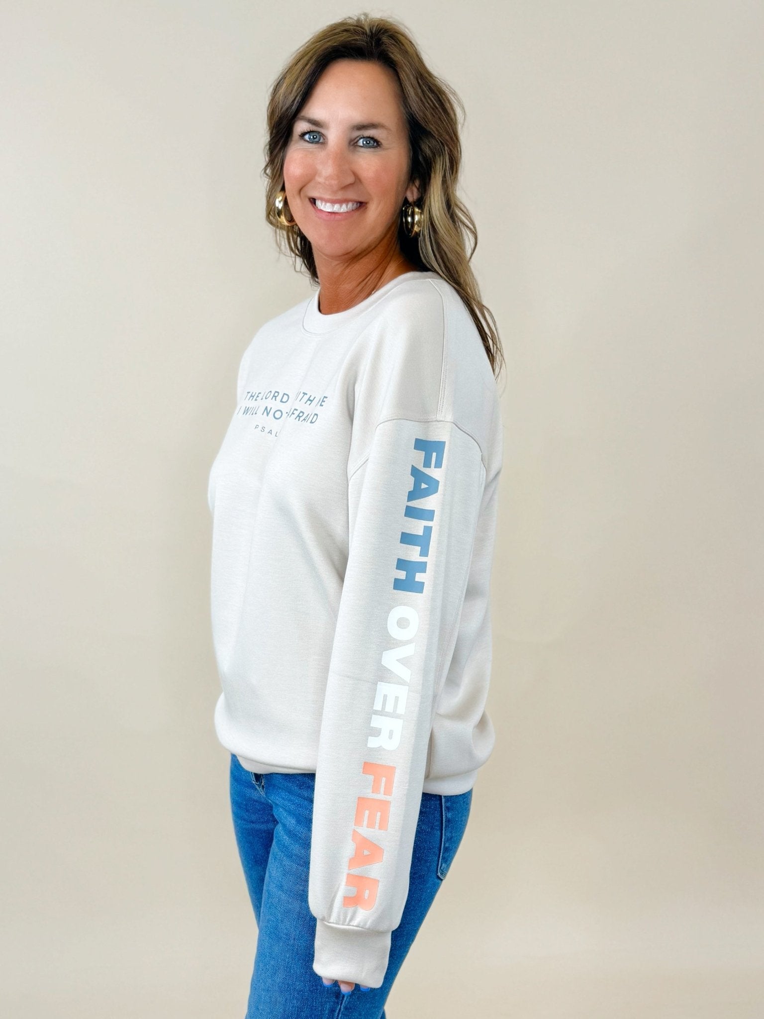 Faith Over Fear Sweatshirt - Jessi Jayne Boutique