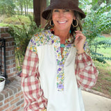 Patchwork Prairie Floral Top
