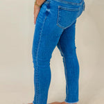 Thinking About Me Vervet Mid Rise Raw Hem Crop Skinny Jeans - Jessi Jayne Boutique