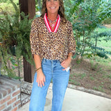 Wild Side Varsity Trim Top