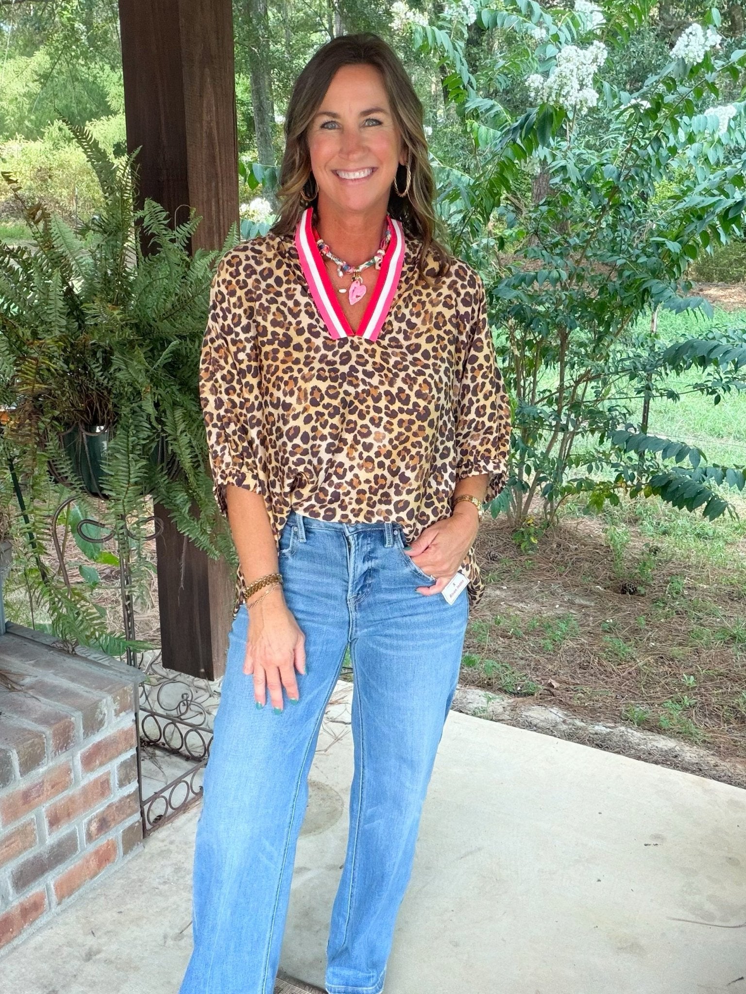 Wild Side Varsity Trim Top - Jessi Jayne Boutique