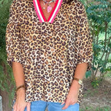 Wild Side Varsity Trim Top