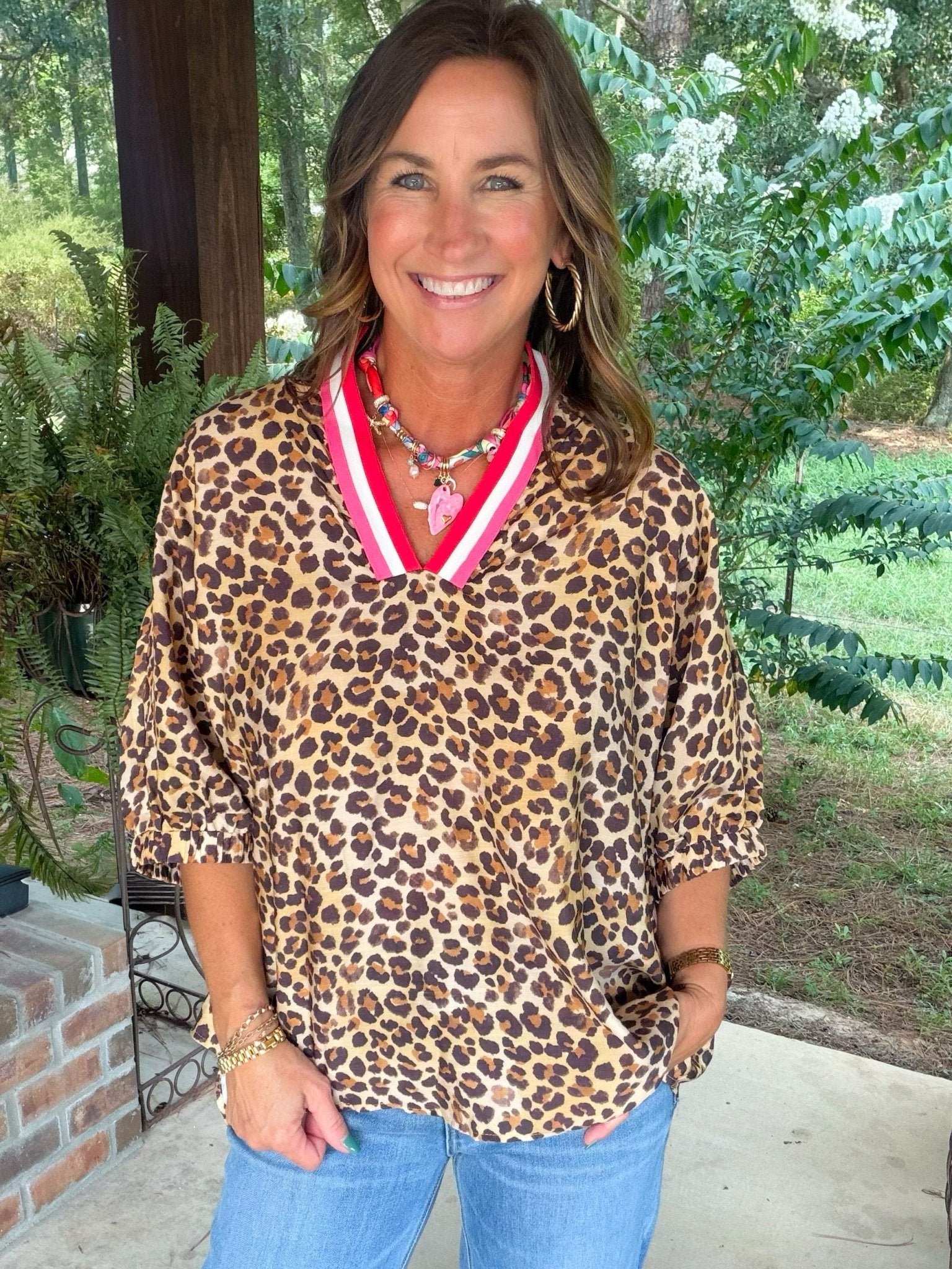 Wild Side Varsity Trim Top - Jessi Jayne Boutique
