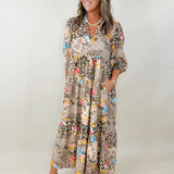 Safari Bloom Midi Dress - Jessi Jayne Boutique