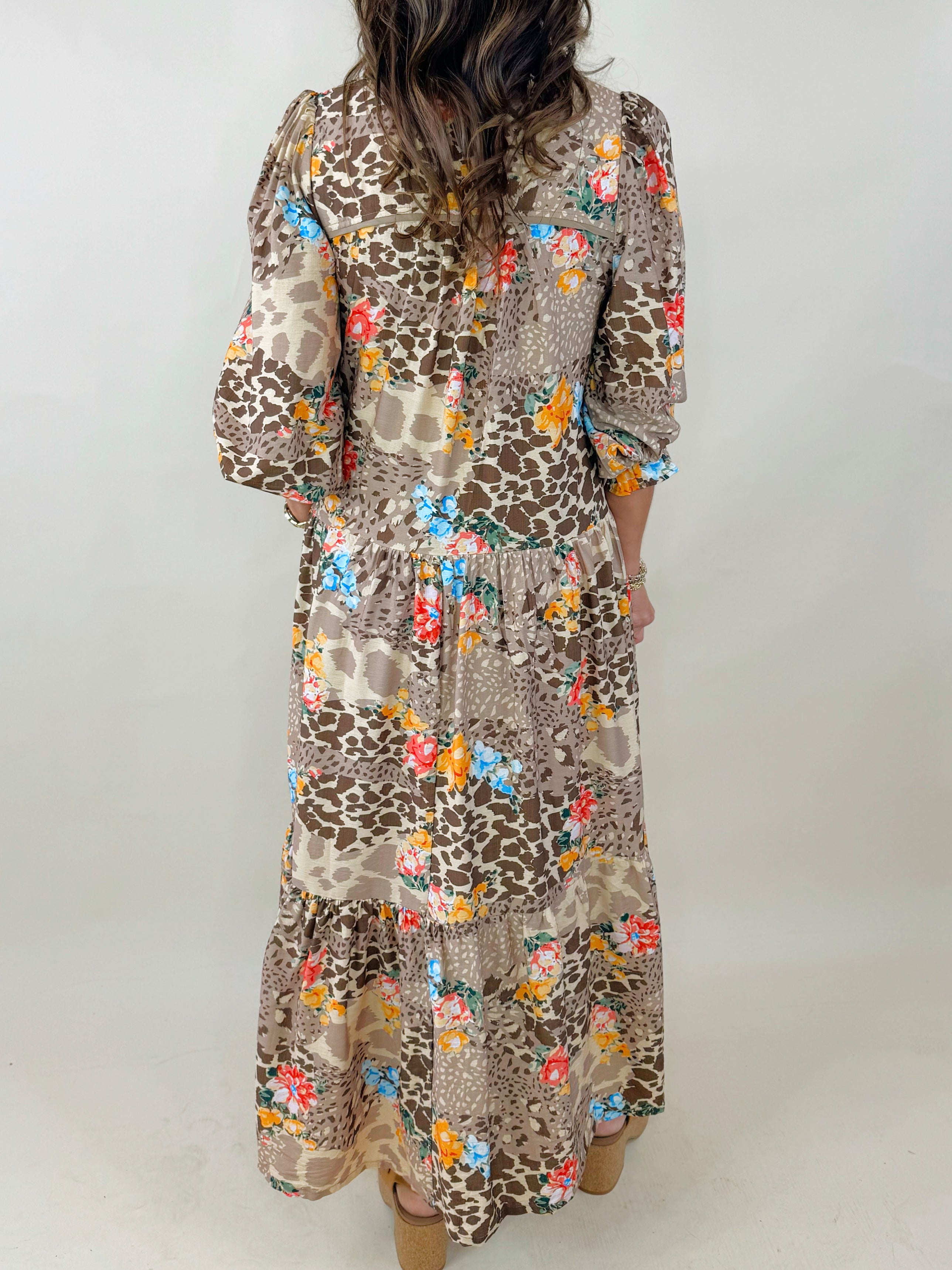 Safari Bloom Midi Dress - Jessi Jayne Boutique