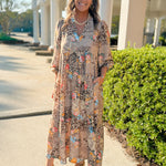 Safari Bloom Midi Dress - Jessi Jayne Boutique