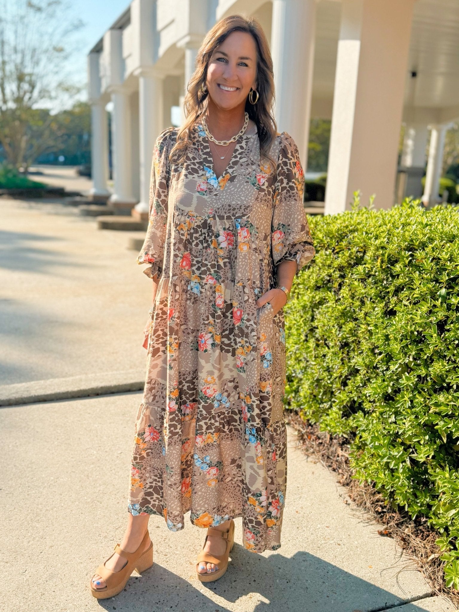 Safari Bloom Midi Dress - Jessi Jayne Boutique