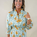 Harvest Muse Abstract Print Midi Dress - Jessi Jayne Boutique