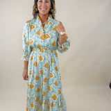 Harvest Muse Abstract Print Midi Dress - Jessi Jayne Boutique