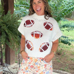 Friday Night Lights Football Sweater Top - Jessi Jayne Boutique