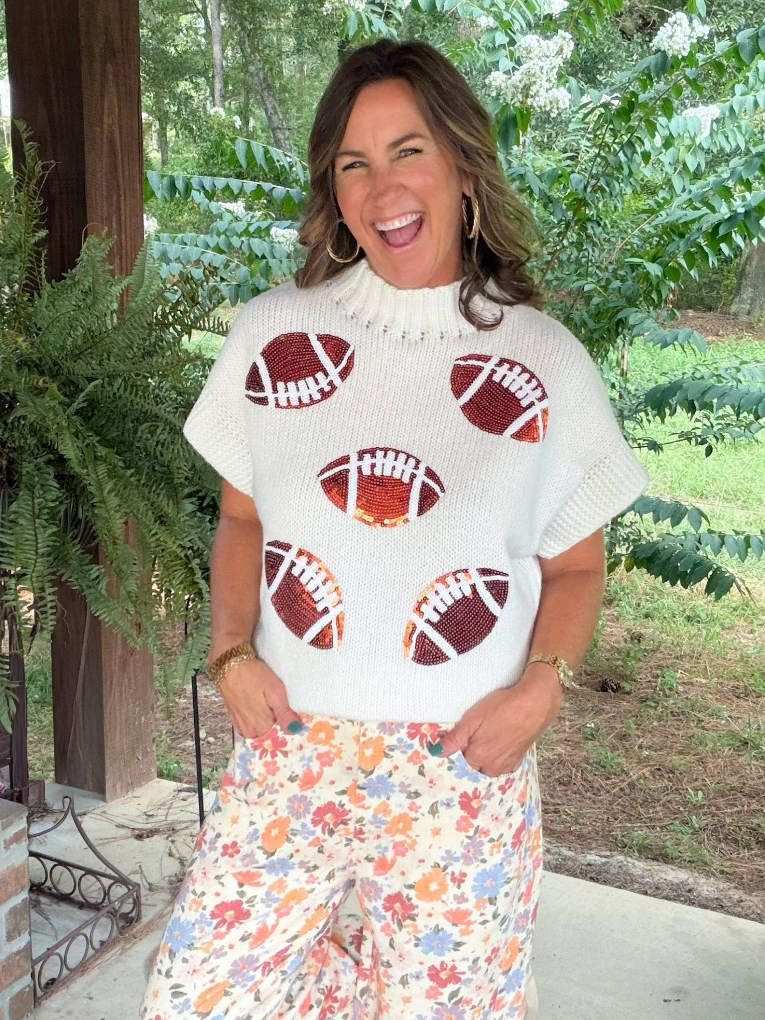 Friday Night Lights Football Sweater Top - Jessi Jayne Boutique