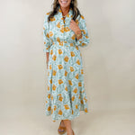 Harvest Muse Abstract Print Midi Dress - Jessi Jayne Boutique