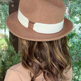 Tan Wool Felt Fedora
