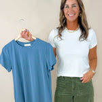 Refined Basics Short Sleeve Top - 2 Colors Available - Jessi Jayne Boutique