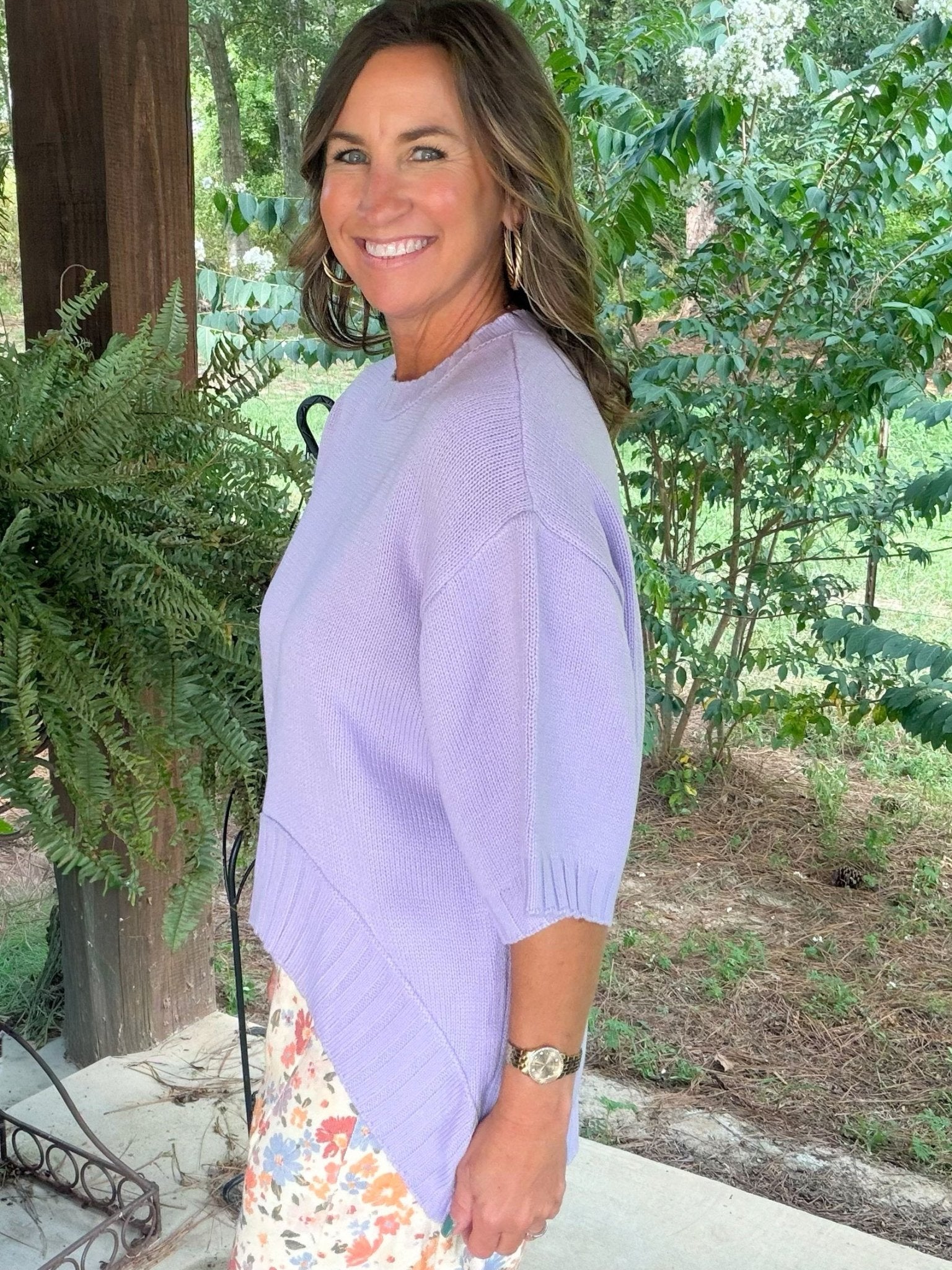 Lavender Lane High-Low Sweater Top - Jessi Jayne Boutique