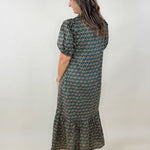 Twilight Petals Puff Sleeve Midi Dress - Jessi Jayne Boutique