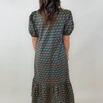 Twilight Petals Puff Sleeve Midi Dress - Jessi Jayne Boutique