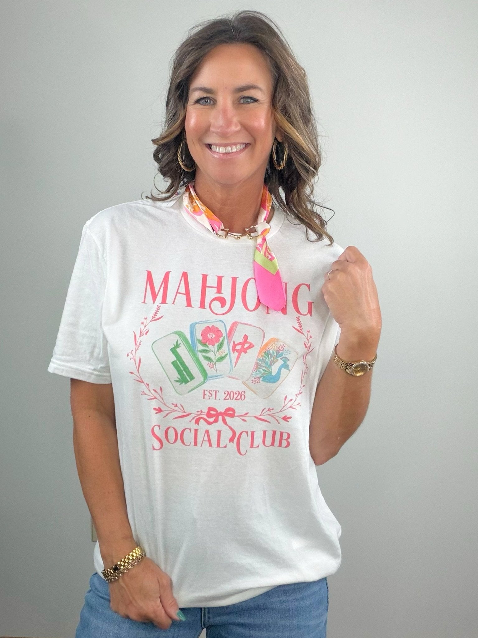 Mahjong Social Club Graphic Tee - Jessi Jayne Boutique