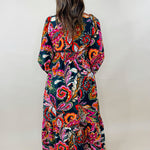 Midnight Garden Paisley Midi Dress - Jessi Jayne Boutique