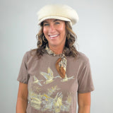 Ivory Wool Baker Cap - Jessi Jayne Boutique