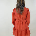 Autumn Stroll Crinkle Tiered Mini Dress - Jessi Jayne Boutique