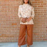 Autumn Sketch Mock Neck Top - Jessi Jayne Boutique