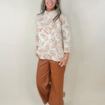 Autumn Sketch Mock Neck Top - Jessi Jayne Boutique