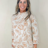 Autumn Sketch Mock Neck Top - Jessi Jayne Boutique