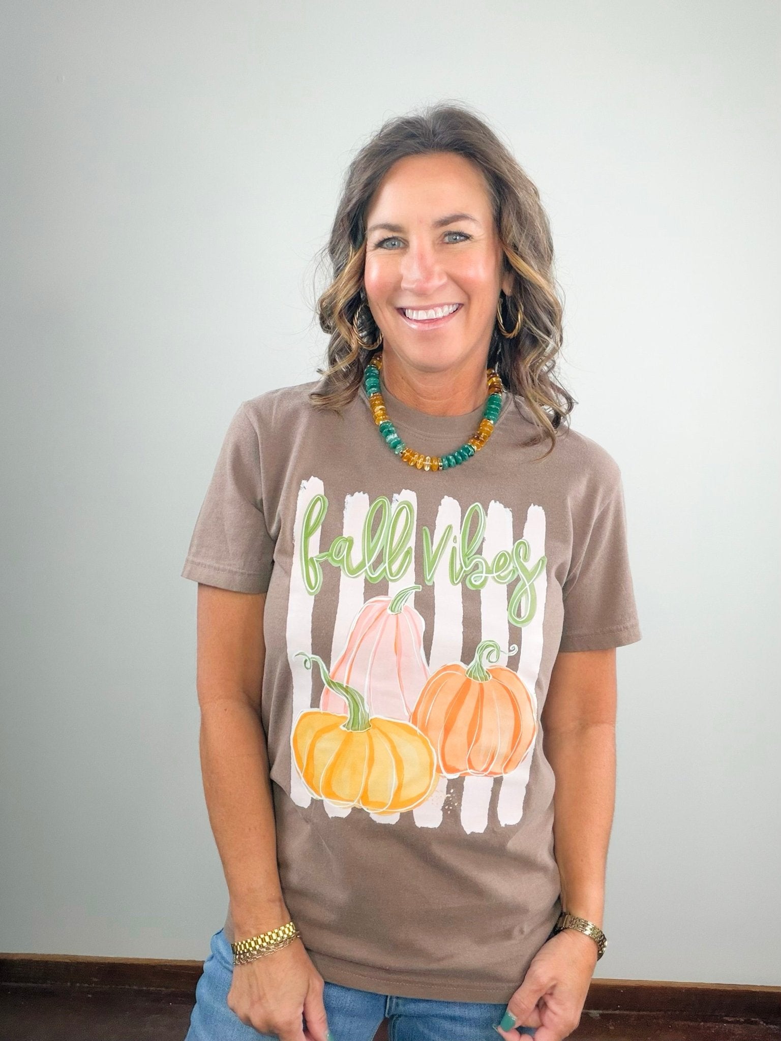 Fall Vibes Pumpkin Patch Graphic Tee - Jessi Jayne Boutique
