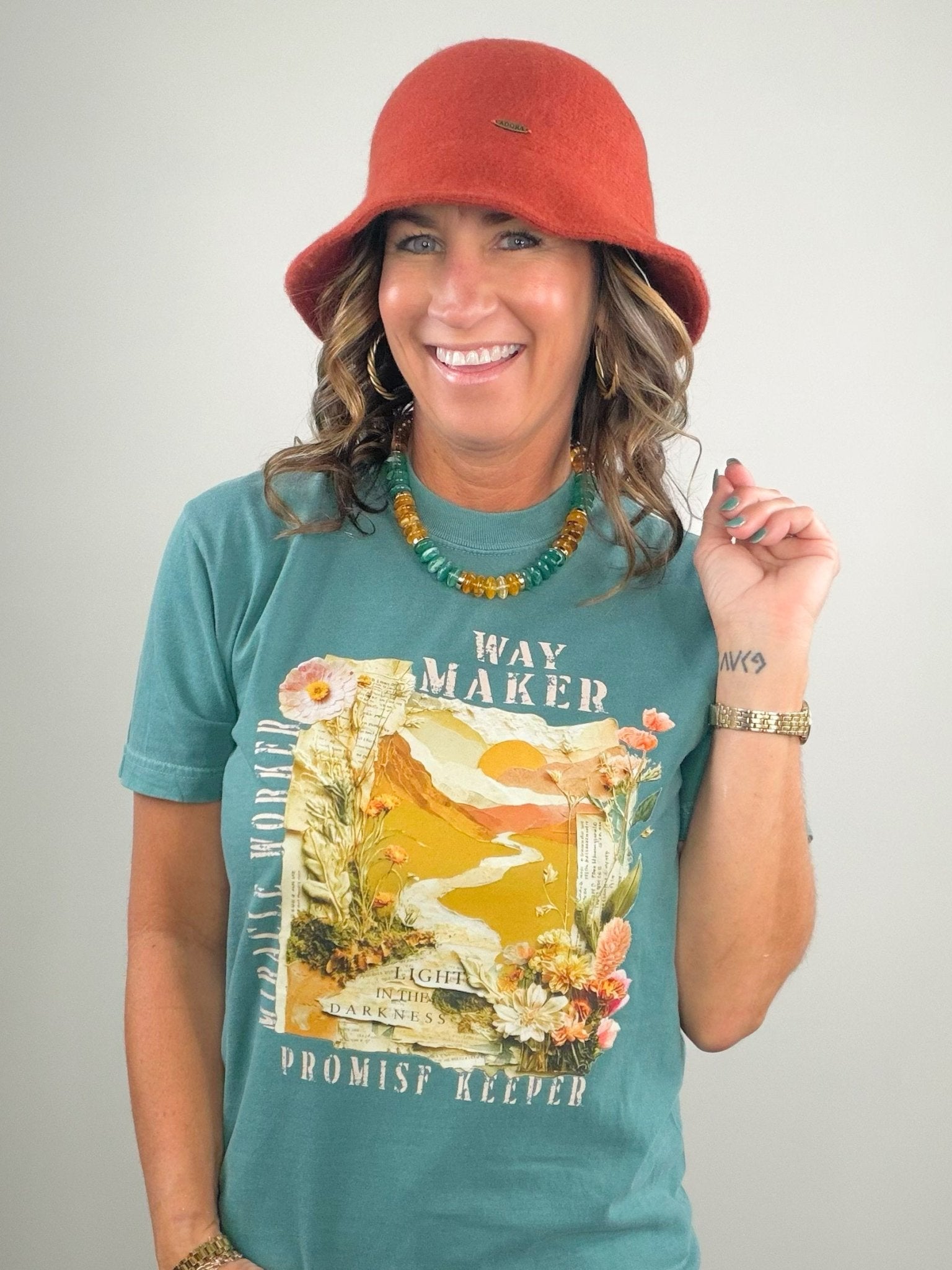 Burnt Orange Bow Detail Bucket Hat - Jessi Jayne Boutique